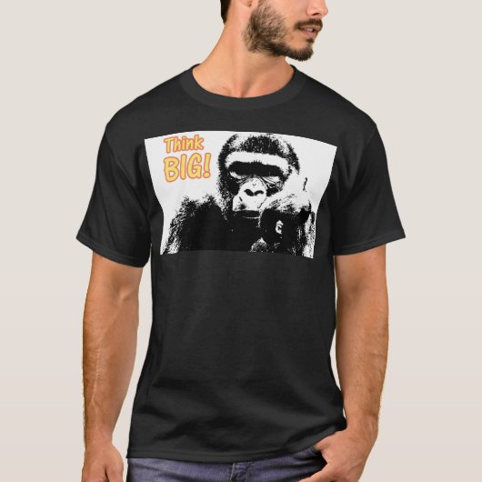 Gorilla Pop Kunst, Dichtung und Musik T-Shirt (Vorderseite)