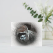 Gorilla Portrait Einladungen - Sonnige Ankündigung (Stehend Vorderseite)