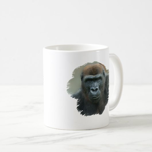 Gorilla Portrait Kaffeetasse (VorderseiteRechts)