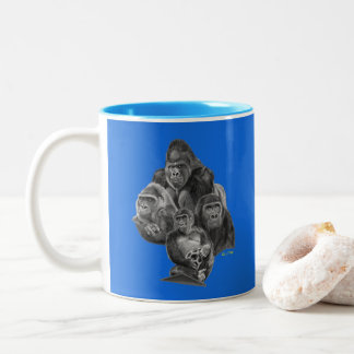 Gorilla Portrait Tasse BLUE