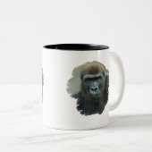 Gorilla Portrait Zweifarbige Tasse (VorderseiteRechts)