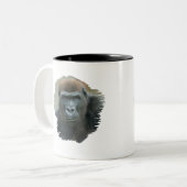 Gorilla Portrait Zweifarbige Tasse (Vorderseite Links)