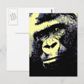 Gorilla-Porträt Postkarte (Vorne/Hinten)