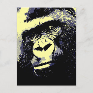 Gorilla-Porträt Postkarte