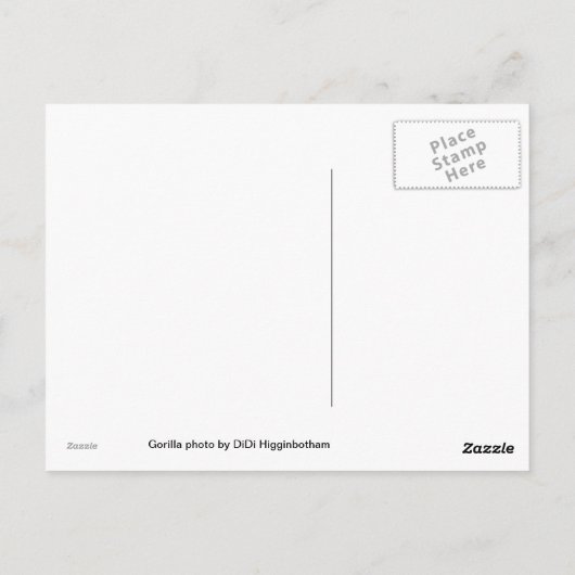 Gorilla Postkarte (Rückseite)