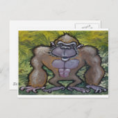 Gorilla Postkarte (Vorne/Hinten)