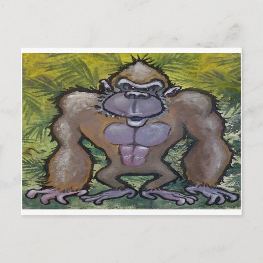 Gorilla Postkarte (Vorderseite)