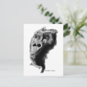 Gorilla Postkarte (Stehend Vorderseite)