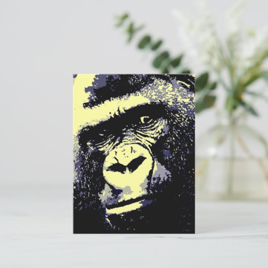 Gorilla Postkarte (Stehend Vorderseite)
