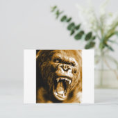 Gorilla Postkarte (Stehend Vorderseite)