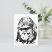 Gorilla Postkarte (Stehend Vorderseite)