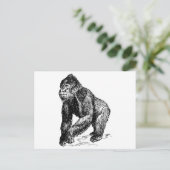 Gorilla Postkarte (Stehend Vorderseite)