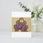 Gorilla Postkarte (Stehend Vorderseite)