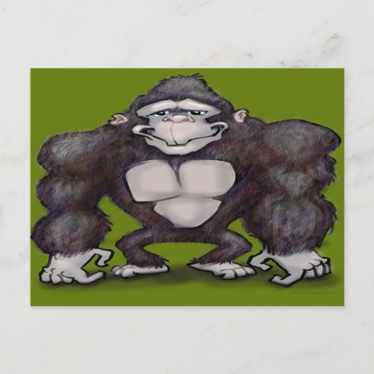 Gorilla Postkarte (Vorderseite)