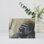 Gorilla-Postkarte singen Postkarte (Stehend Vorderseite)