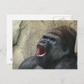 Gorilla-Postkarte singen Postkarte (Vorne/Hinten)