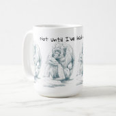 Gorilla Poueds Kaffeepen und Tinte Zeichnend Kaffeetasse (Vorderseite Links)