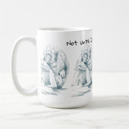 Gorilla Poueds Kaffeepen und Tinte Zeichnend Kaffeetasse