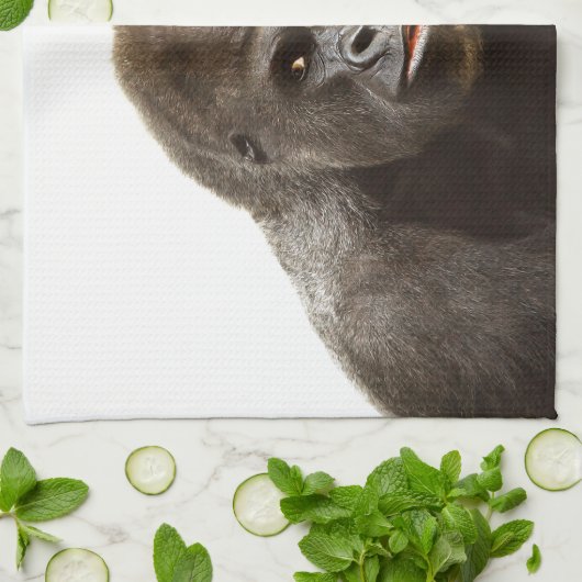 Gorilla Pout Geschirrtuch (Gefaltet)