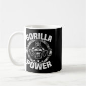 Gorilla Power Bodybuilding Gewichtheben Workout Kaffeetasse (Links)