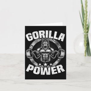 Gorilla Power Bodybuilding Weightlift Workout Karte