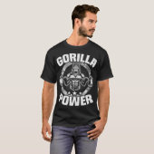 Gorilla Power Bodybuilding Weightlift Workout T-Shirt (Vorne ganz)