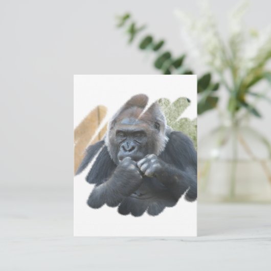 Gorilla Primat Postcard Postkarte (Stehend Vorderseite)