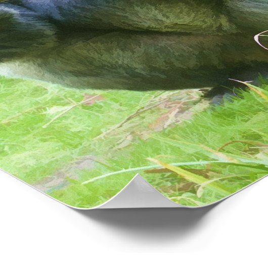 Gorilla Print Poster (Ecke)