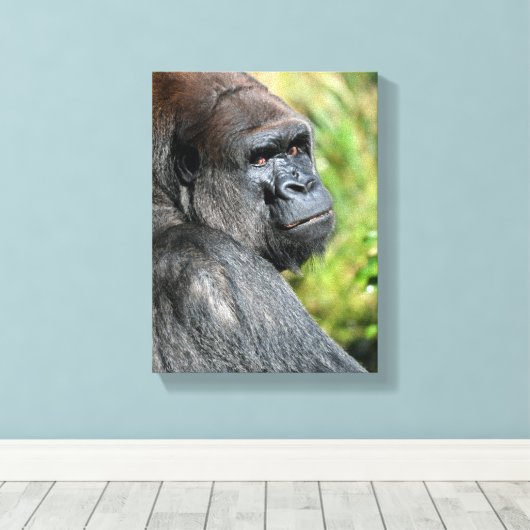 Gorilla-Profil Leinwanddruck (Insitu (Holzboden))