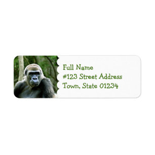 Gorilla-Profil-Rücksendeadresse-Aufkleber