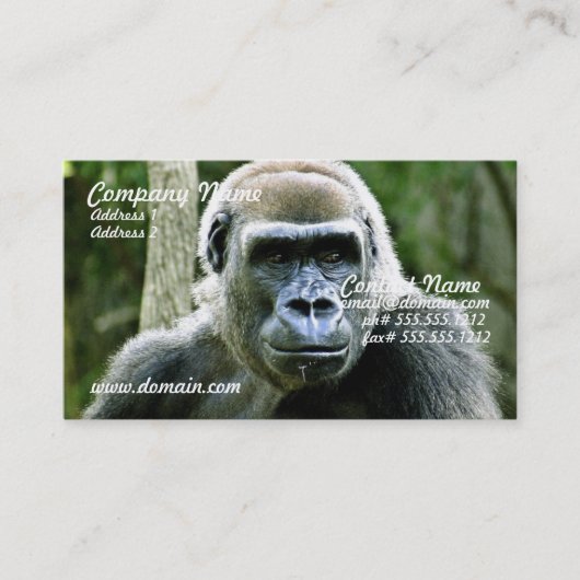 Gorilla-Profil-Visitenkarte Visitenkarte (Vorderseite)