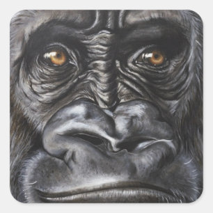 Gorilla Quadratischer Aufkleber