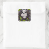 Gorilla Quadratischer Aufkleber (Tasche)