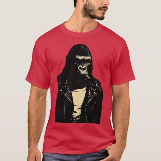 Gorilla Rebel Leather Jacket T-Shirt (Vorderseite)