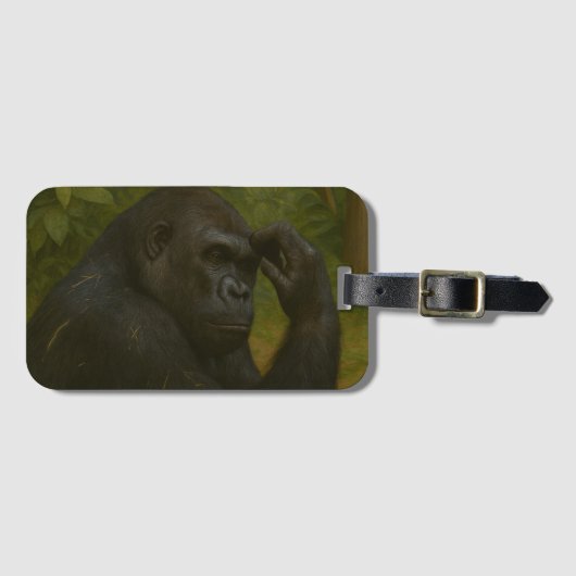 Gorilla Reflection - Ein durchdachtes Tierportrait Gepäckanhänger (Vorderseite (Horizontal))