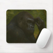 Gorilla Reflection - Ein durchdachtes Tierportrait Mousepad (Mit Mouse)