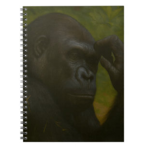 Gorilla Reflection - Ein durchdachtes Tierportrait Notizblock