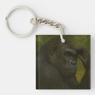Gorilla Reflection - Ein durchdachtes Tierportrait Schlüsselanhänger