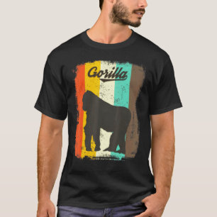 Gorilla Retro 70er Vintages Süße Tier T-Shirt