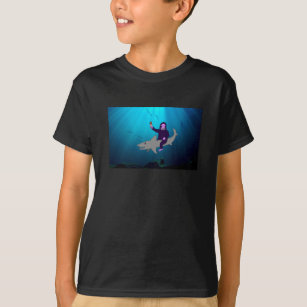 Gorilla Riding Shark T-Shirt