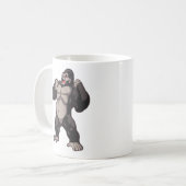 Gorilla Roaring Ape Monkey Kaffeetasse (Vorderseite Links)
