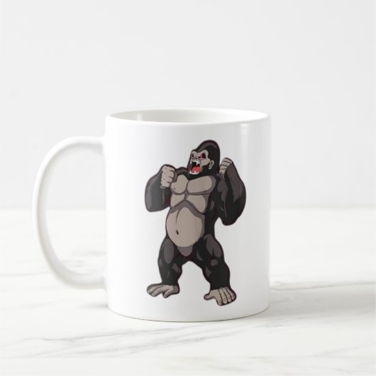 Gorilla Roaring Ape Monkey Kaffeetasse (Links)