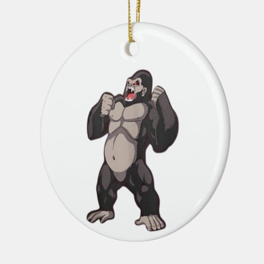 Gorilla Roaring Ape Monkey Keramik Ornament (Links)