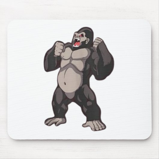 Gorilla Roaring Ape Monkey Mousepad (Vorne)
