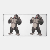 Gorilla Roaring Ape Monkey Schreibtischunterlage (Vorderseite)