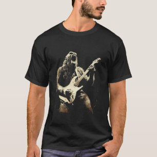 Gorilla Rockt E-Gitarre Tier Rockstar M T-Shirt