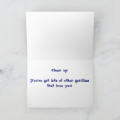 Gorilla ruft die Grußkarte auf Karte (Innenseite)