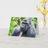 Gorilla ruft die Grußkarte auf Karte (Gelbe Blume)