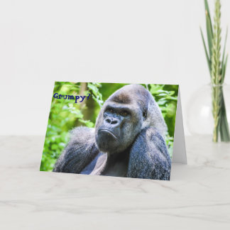 Gorilla ruft die Grußkarte auf Karte