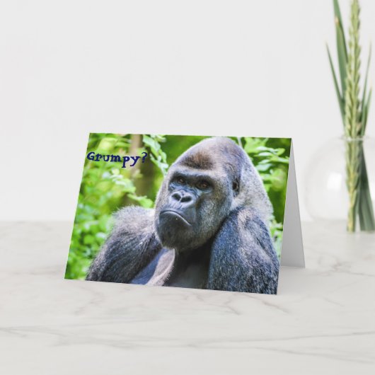 Gorilla ruft die Grußkarte auf Karte (Vorderseite)